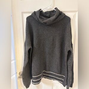 Prana Charcoal‎ Cowl Neck  Sweater